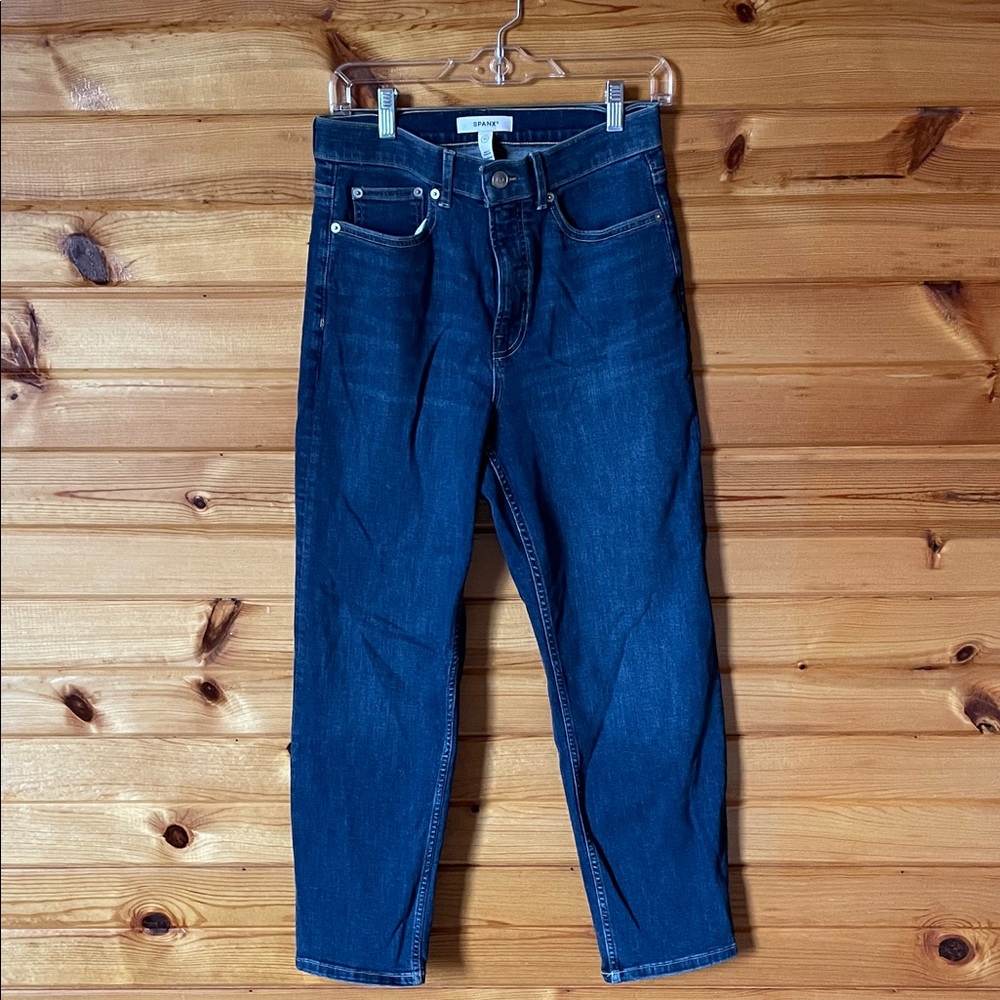 SPANX Women's Straight Leg Jeans - Dark Blue